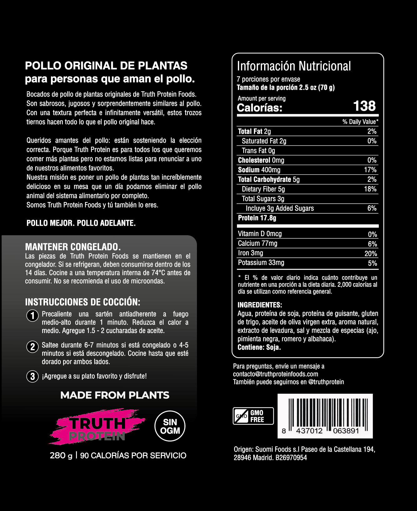 Not chicken bocados bolsa 280g
